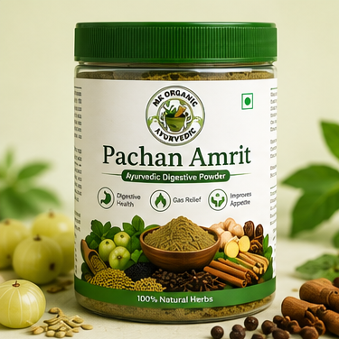 A traditional Ayurvedic digestive powder made with natural herbs to support healthy digestion, reduce bloating, and promote everyday gut wellness.